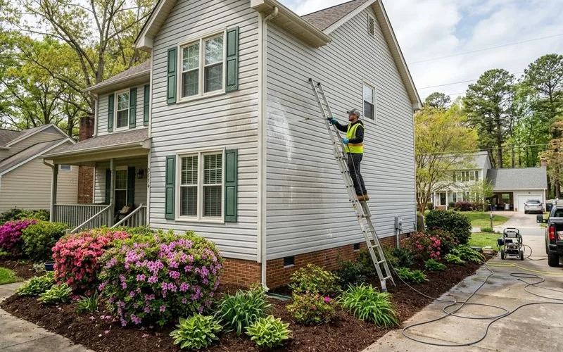 Elite Pressure Washing Raleigh crew at work