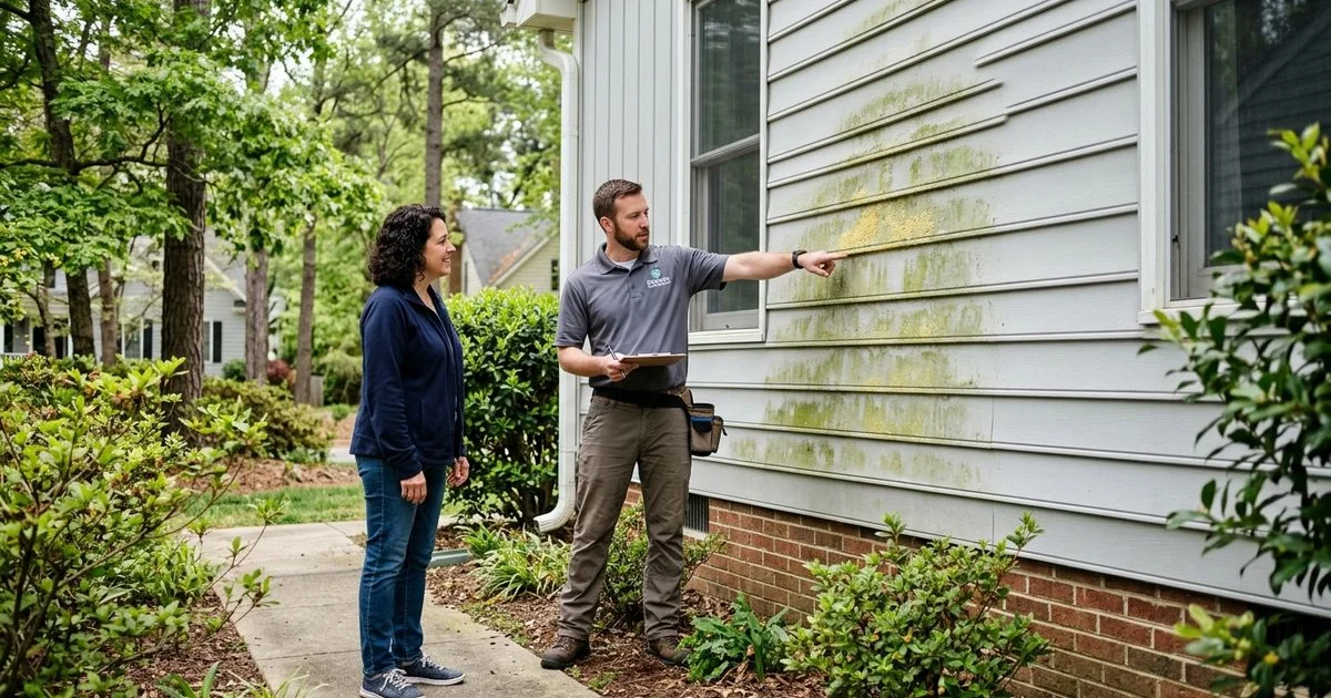 Annual house washing cycle for NC homes