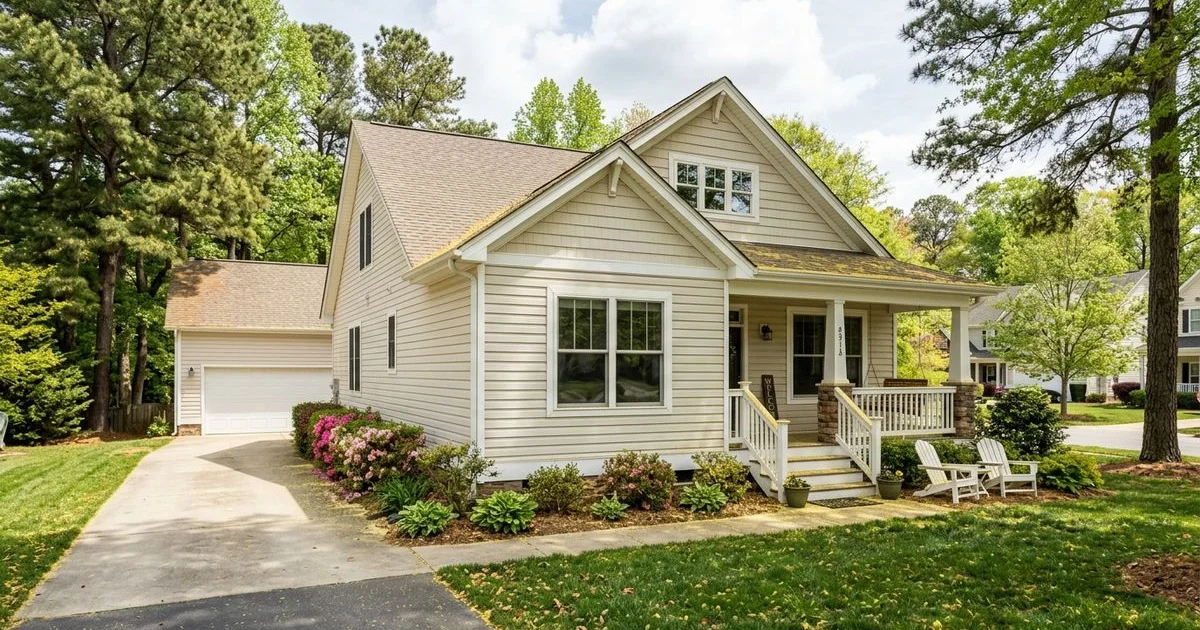 Pine pollen coating on Raleigh home exterior